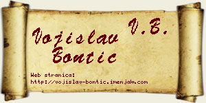 Vojislav Bontić vizit kartica